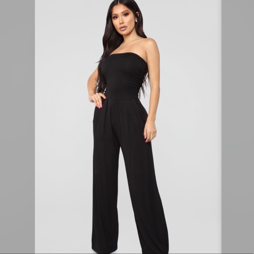 Black Wide leg Jumpsuit